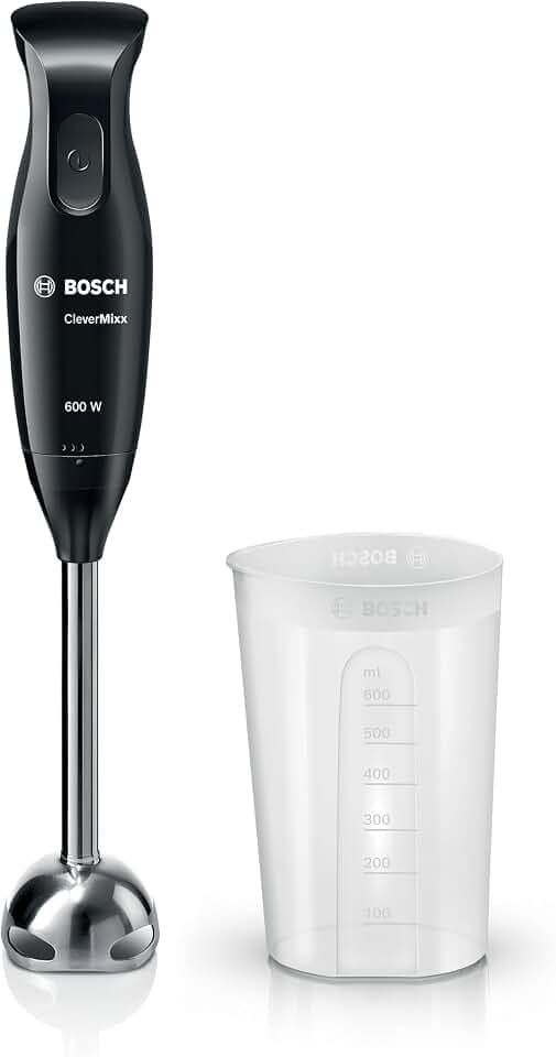 Bosch MSM2610B Handmixer CleverMixx mit vier Klingen, 600 W, schwarz / grau Mixer und Hackbrett Única Schwarz