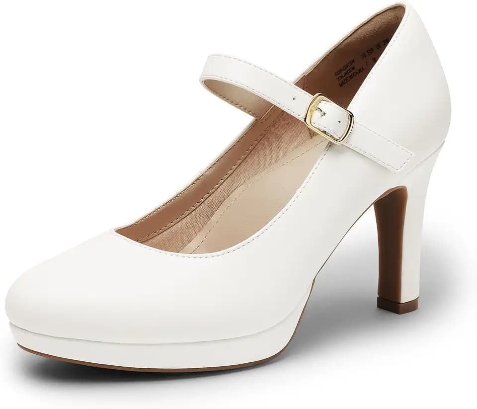 DREAM PAIRS Dame Mary Janes Pumps High Heel Kleid Schuhe Bequeme niedrige Plattform Pumps für Damen