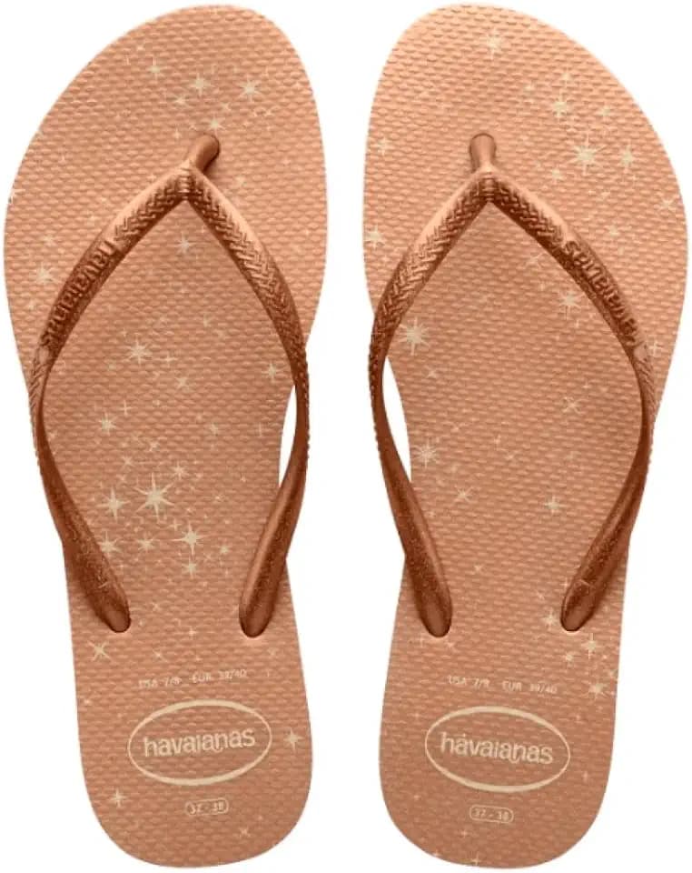 Havaianas - Slim Gloss, Stylische, Robuste und Vielseitige Badelatschen für Frauen mit einem Hauch von Glamour, Rutschfeste Sohlen