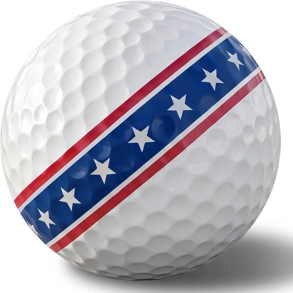 Golf Balls,Red White & Blue Stars for Practice and On-Course Play