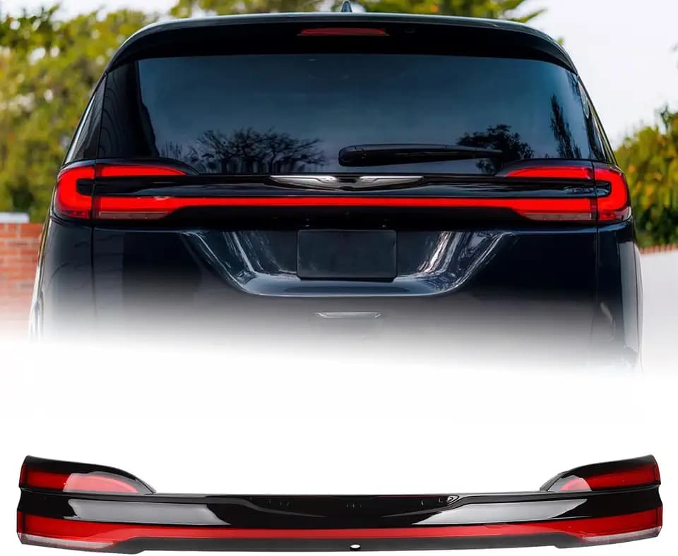 4 Pins Rear Center Liftgate Trunk Tail Light Assembly Fit for 2021 2022 2023 2024 2025 Chrysler Pacifica Liftgate Center LED Rear Lamp Without Surround View Camera 68645936AA 68316759AA