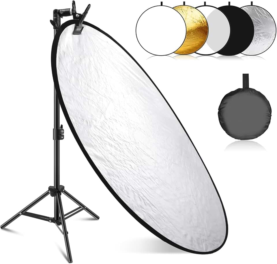 NEEWER 43"/110cm Licht Reflektor Set, 5 in 1 Rund Reflector