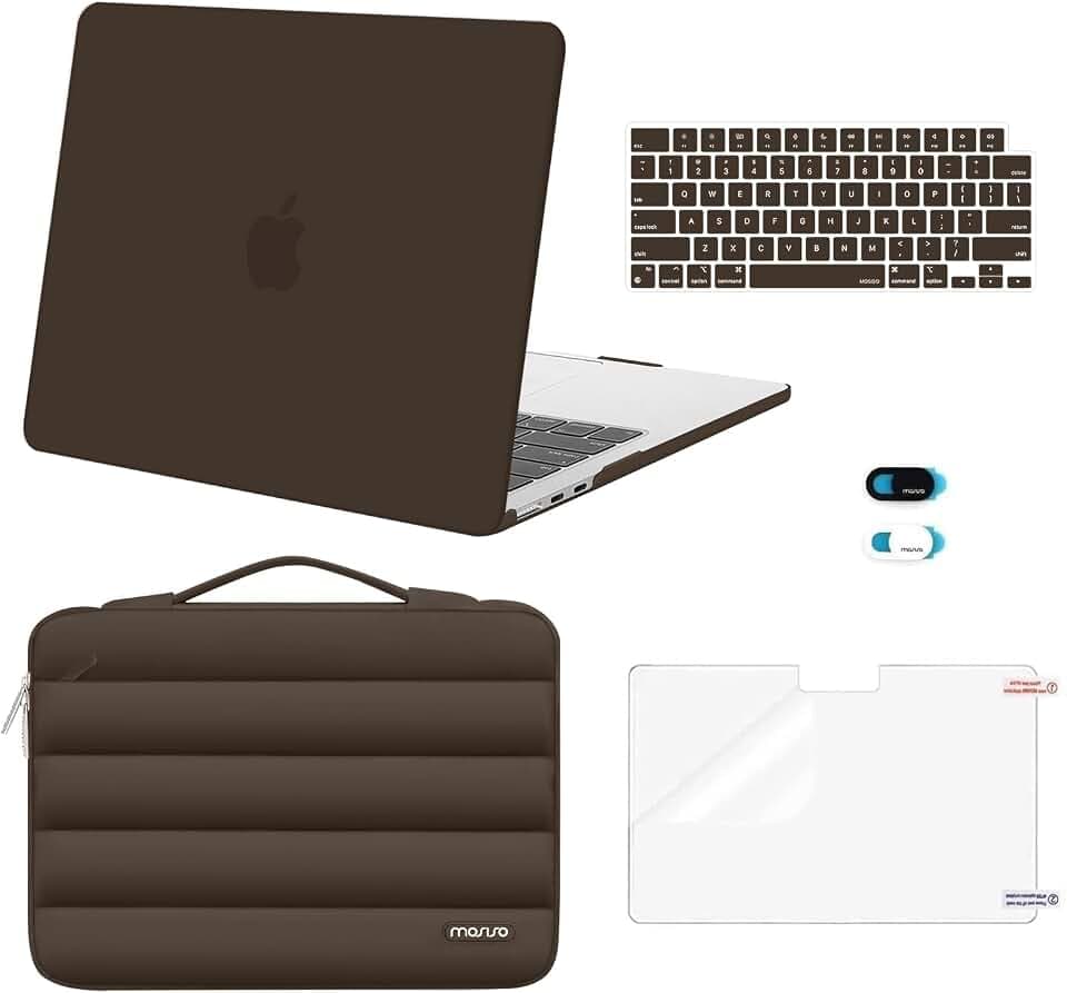 MOSISO Compatible with MacBook Air 13 inch Case M5 2026 M4 M3 M2 2025-2022