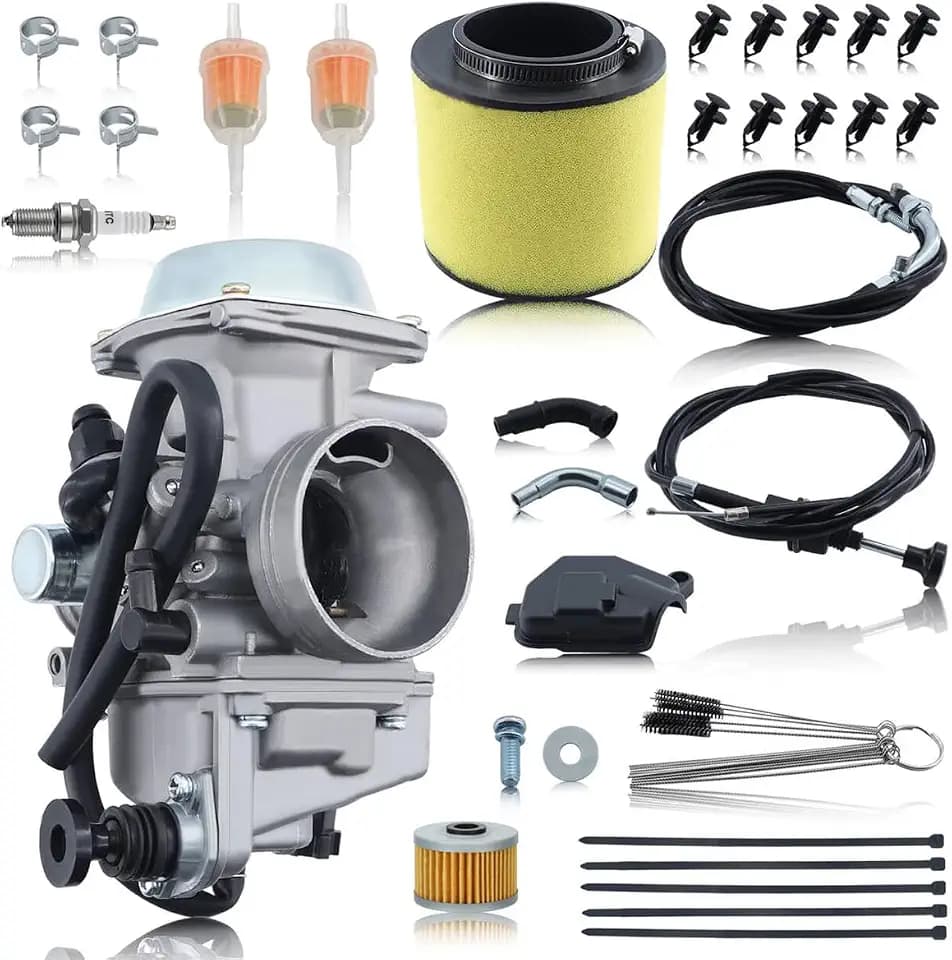 Carburetor for Honda Rancher 350 TRX350 Fourtrax 300 350 TRX300 TRX350 Foreman 400 450 TRX400 TRX450 ATV Air Filter Oil Filter Choke Cable Throttle Cable