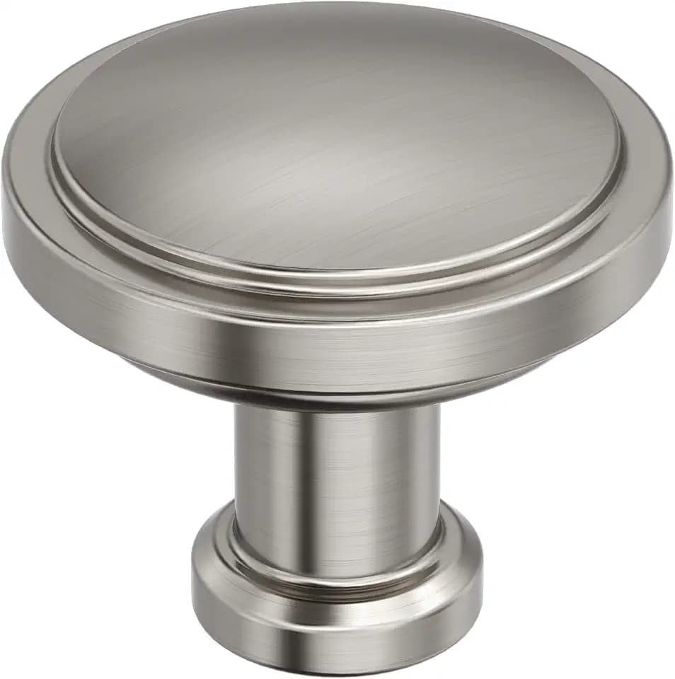 Amerock 1-1/4" Round Faircrest Satin Nickel Cabinet Knob