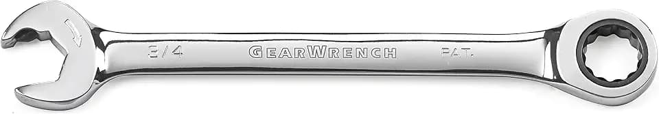 GEARWRENCH 12 Pt. Open End Ratcheting Combination Wrench, 9/16" - 85578