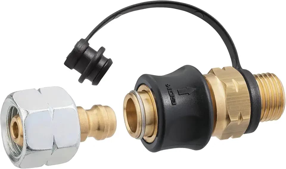 GOK Steckkupplung SET: SKU-QR PS5bar G1/4 LH-KN x SKU und STN x G1/4 LH-UEM – Hochwertiges Zubehör für präzise Gasversorgung!