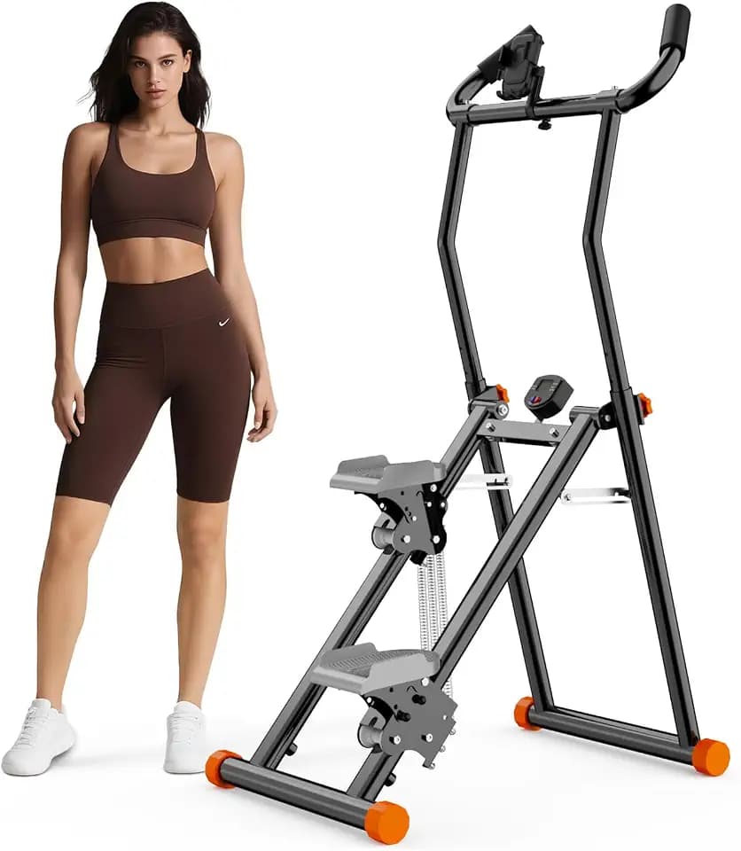 YYJO Foldable Stair Stepper 3 Adjustable Resistance Stair Climber with Handle Bar Cardio Exercise Machine for Home