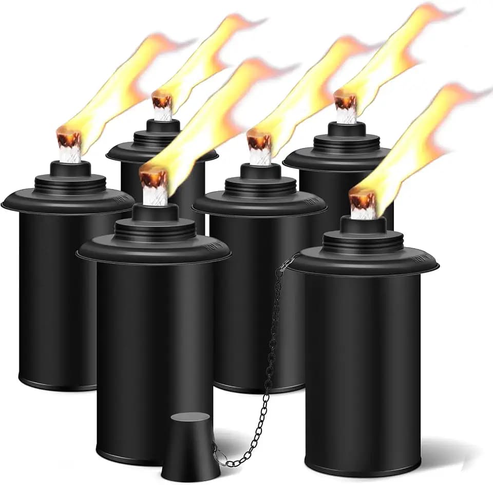 ZSPENG 6 Pack Torch Replacement Canisters, 16oz Citronella Torch Canister