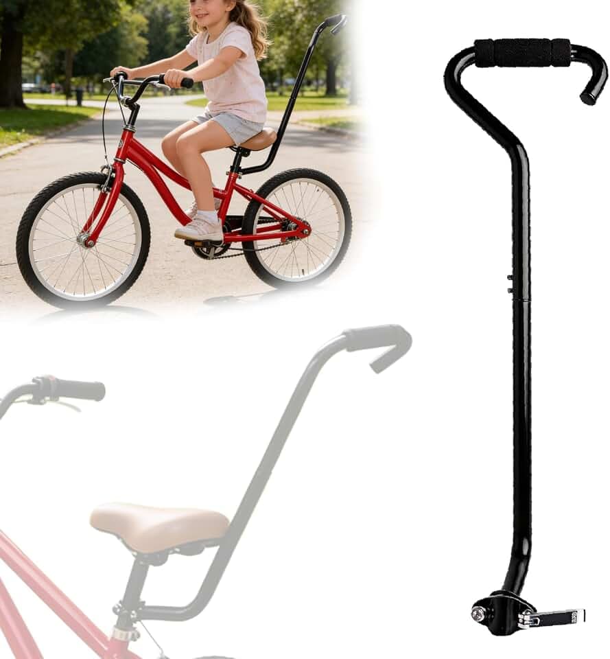 Fahrrad Training Schubstange, Schiebestange Für Kinderfahrrad 70cm, Ergonomische Universal Kinderrad Schiebehilfe,Praktischer Stabile Fahrrad Trainingsgriff Für Fahranfänger Zum Gleichgewichtstraining