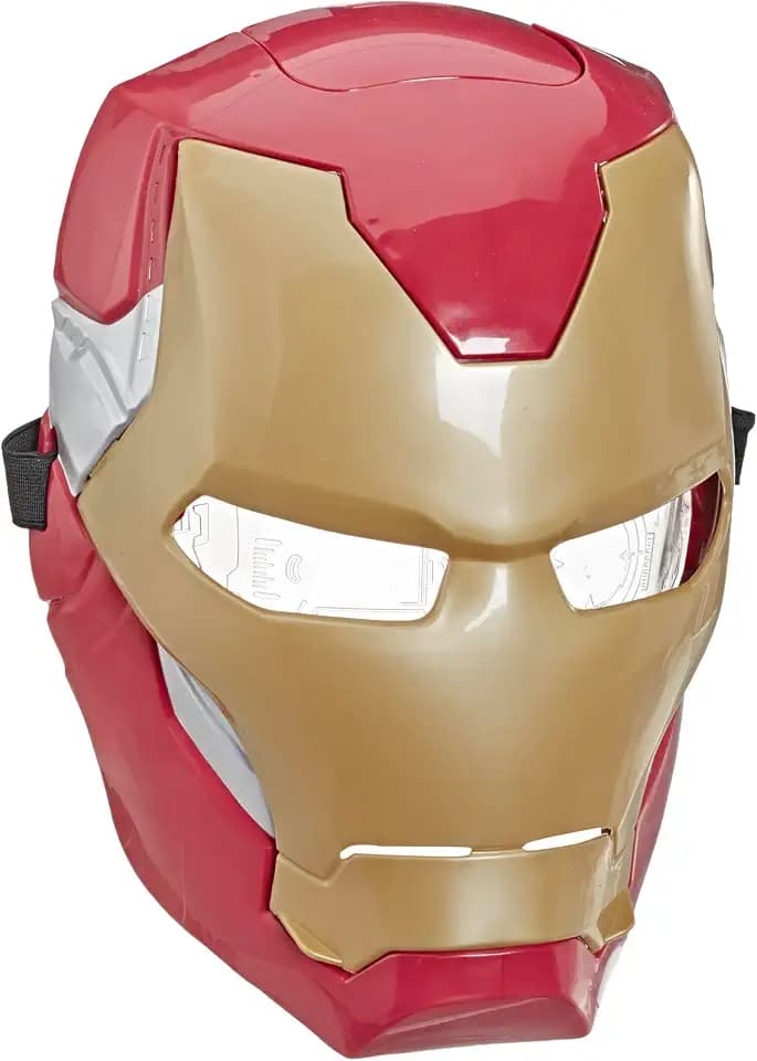 Marvel Avengers Iron Man Elektronische Maske mit coolen Lichteffekten, für Rollenspiele als Tony Stark und als originelle Kostümidee, Rosso