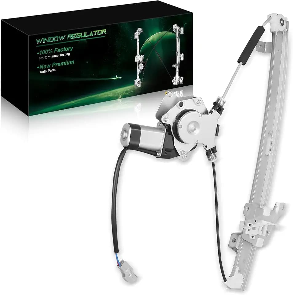 Rear Left Driver Side Power Window Regulator with Motor for:-Mitsubishi Galant 2004 2005 2006 2007 2008 2009 2010 2011 2012 4 Door Sedan 2.4L L4 with 2 Pin OE# 748-584 135-58656L