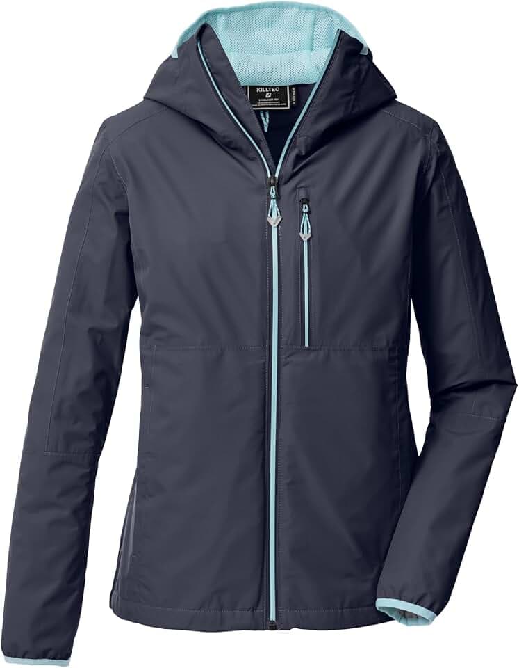 Killtec Damen Kos 73 Wmn Jckt Funktionsjacke/Regenjacke wasserdicht mit Kapuze, packbar