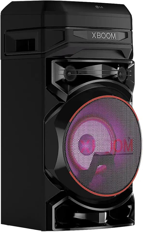 LG XBOOM RNC5, 2-Wege-Soundsystem mit 3 Lautsprechern (Karaoke- & DJ-Funktionen, Beleuchtung), Schwarz [Modelljahr 2023]