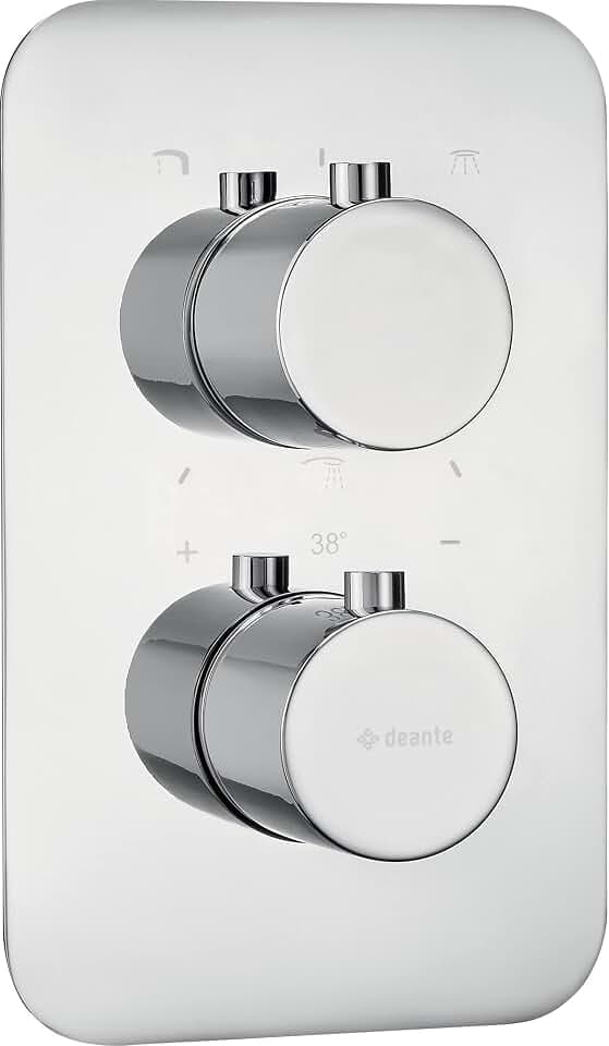 Deante BXY_0EBT Wasserhahn-Panel für Thermostat-Mischer, Unterputz Box, Chrom