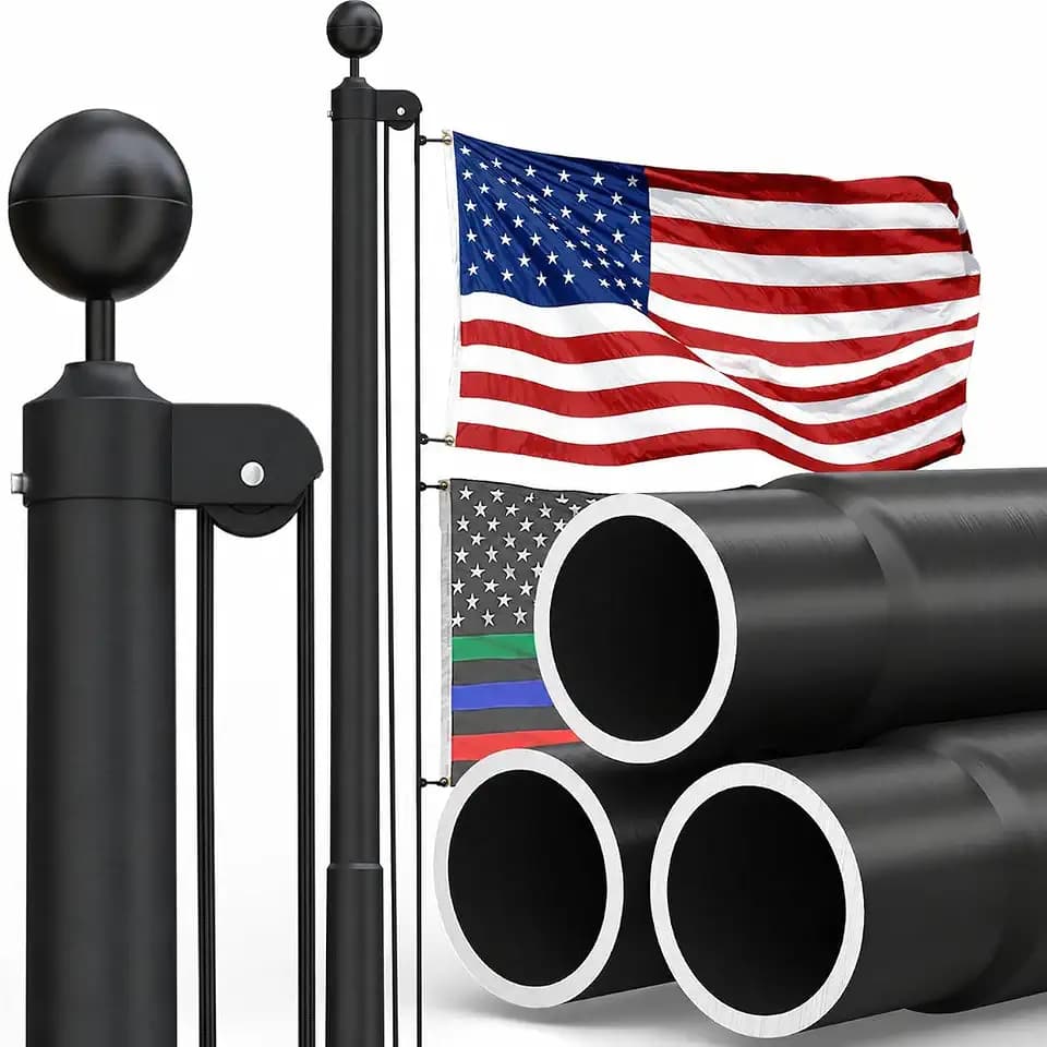 20 FT Heavy Duty Flag Pole for Outside House,10 Gauge Aluminum