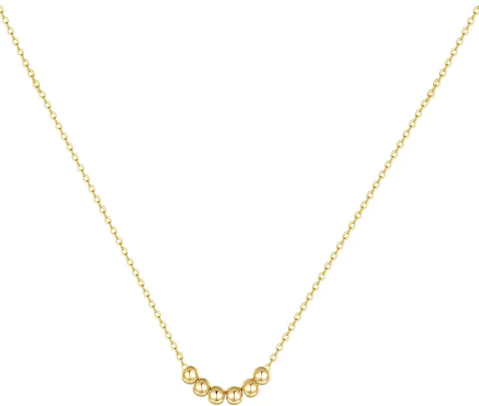Mini Pearls Choker Necklace Bar Star Shell Turquoise Necklace Pendant Delicate Handmade 14k Gold Fill Choker