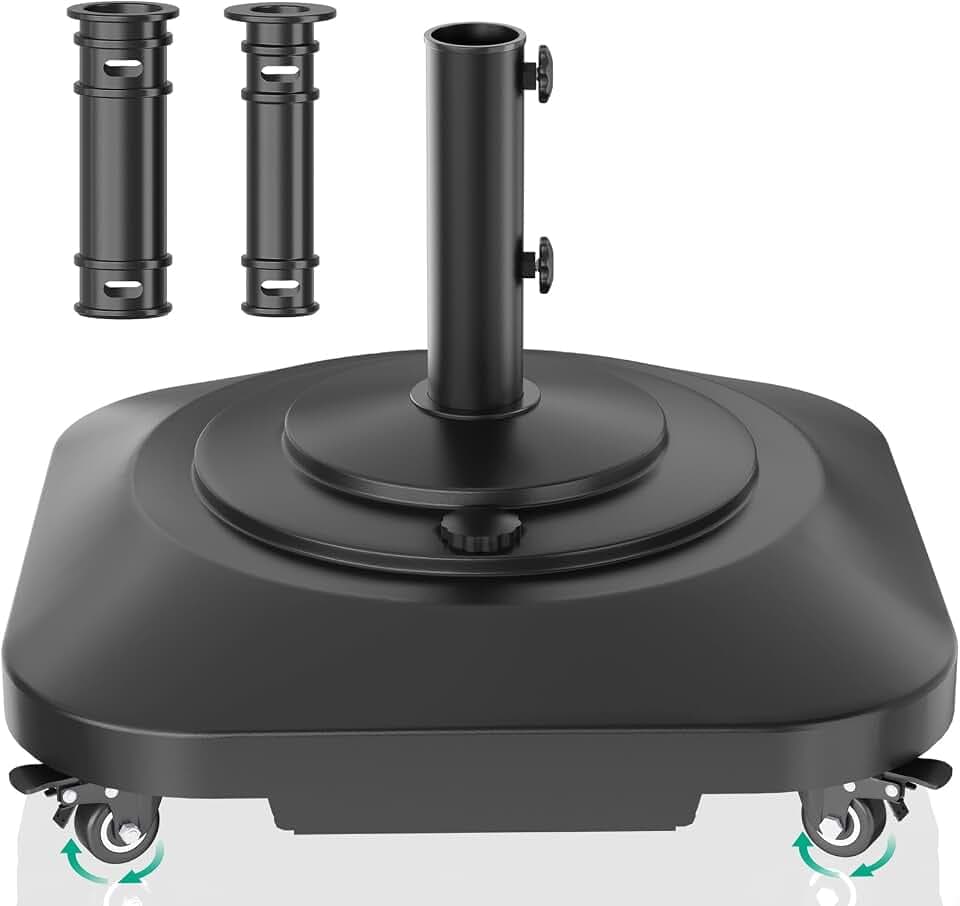 QZER Umbrella Base with Wheels, Umbrella Stand Heavy Duty 100lb Windproof