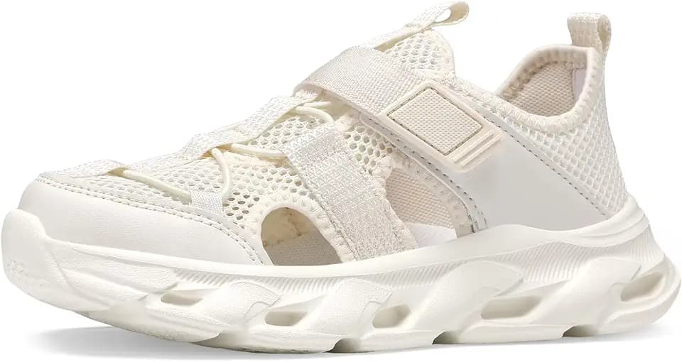 Kids Sport Sandals for Boys Girls Summer Mesh Breathable Athletic Sports Sandals with Adjustable Hook and Loop Lightweight Non-Slip Outdoor Walking Shoes for Toddler/Little Kid/Big Kid