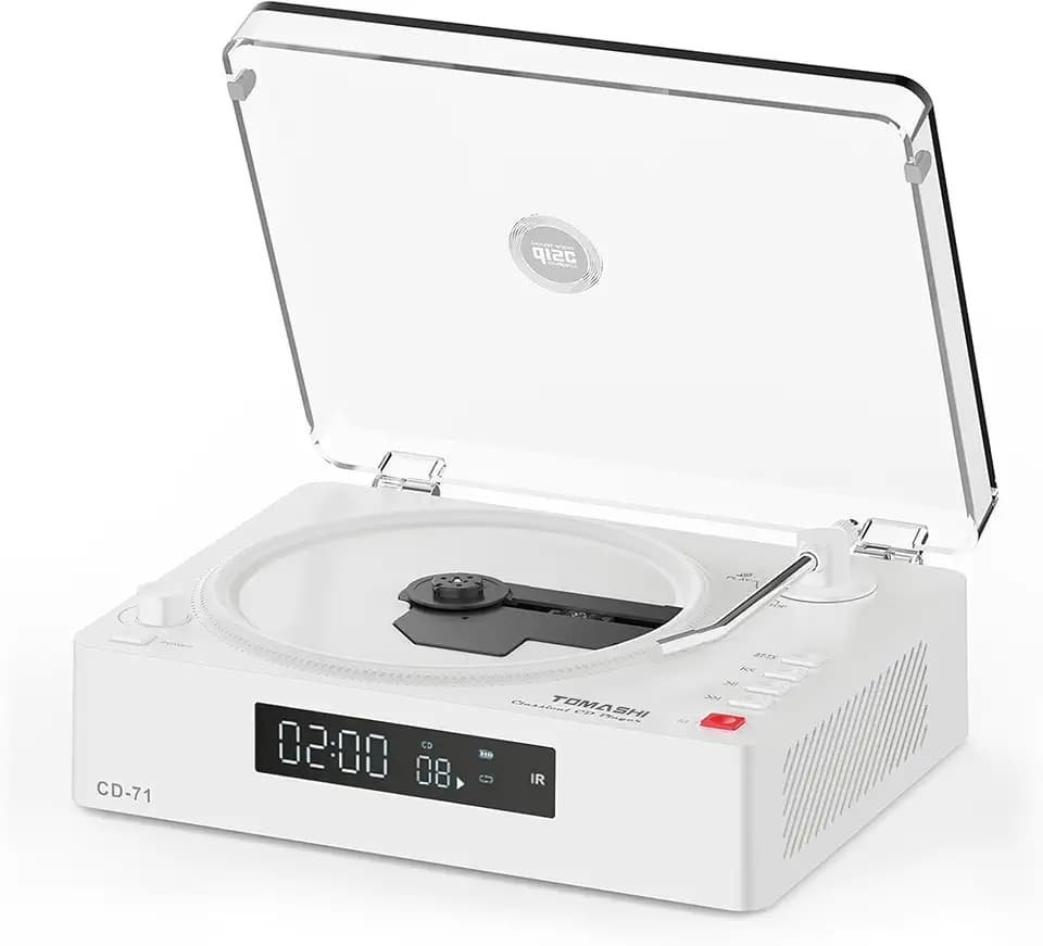TOMASHI Portable CD Player with Bluetooth, Speakers, USB &TF Card Playback