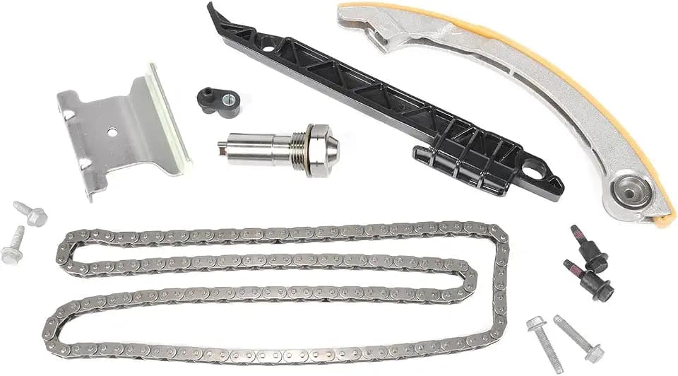 GM Genuine Parts 12680750 Timing Chain Kit with Tensioner, Guides, Nozzle, Seal, and Bolts