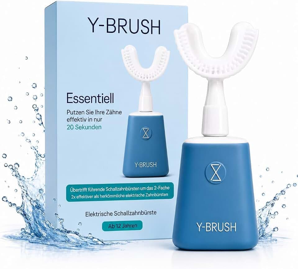 Y-Brush Essential U-Form Automatische Zahnbürste, Ganzer Mund, 3 Monate