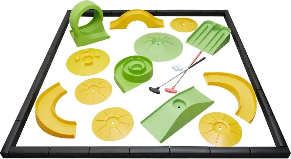 LulliSpace Putting Game - Mini Golf Obstacle, Putter for Home, Office, Outdoor Play - Suitable for Children, Teenagers, Adults