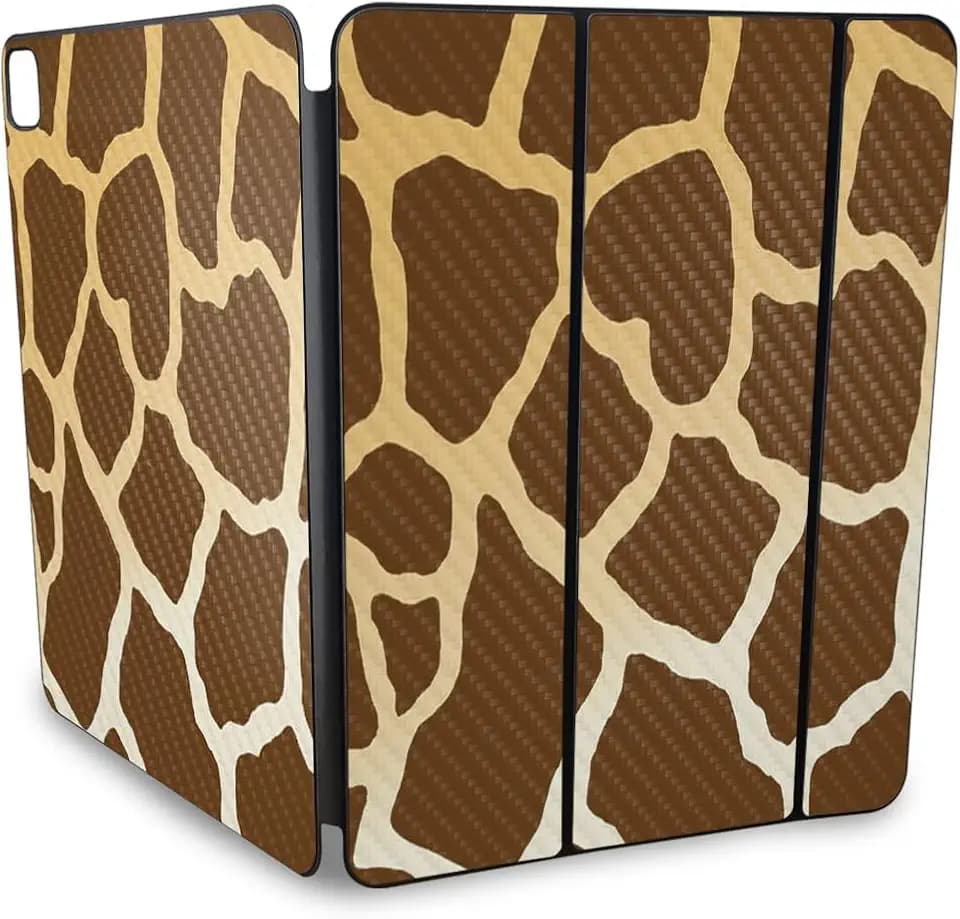 Carbon Fiber Skin Compatible with Apple Smart Folio for iPad Pro 13-inch (M4/M5) 2025 - Giraffe - Premium 3M Vinyl Protective Wrap Decal Cover - Easy to Apply | Crafted in The USA by MightySkins