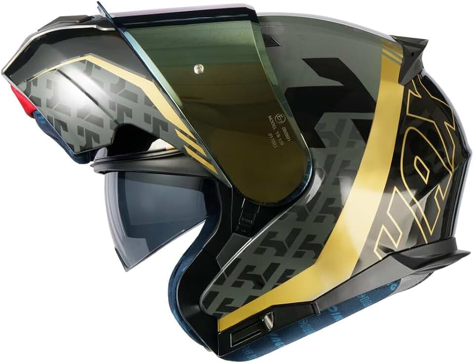 HAX Modular Flip-Up Dual Visor Motorcycle Helmet Adult DOT/ECE Approved