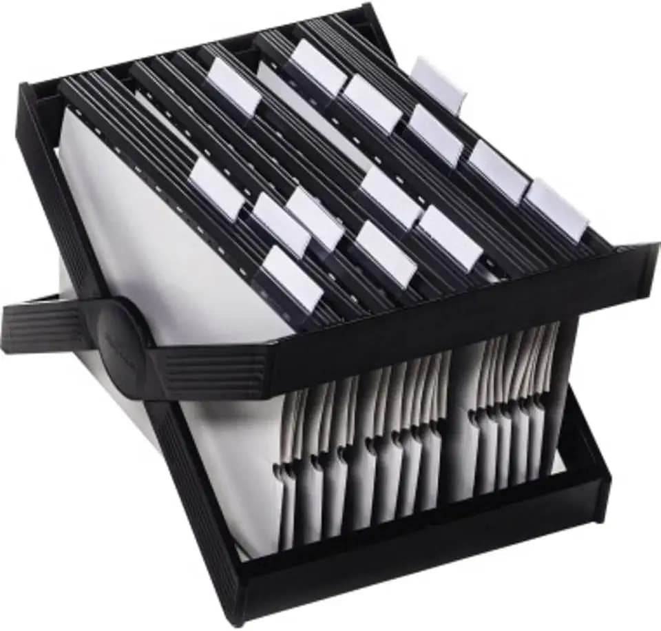 Durable Hängekorb Carry für 30 Hängemappen A4, Blauer Engel, bruchsicher und zusammenklappbar, anthrazit , 260058