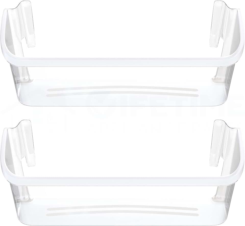UPGRADED Lifetime Appliance Parts 2 x 240323002 Refrigerator Fridge Shelf Side Door Bin Shelf Compatible with Frigidaire Replacement Parts | Refrigerator Shelf Frigidaire Door Shelf Replacement