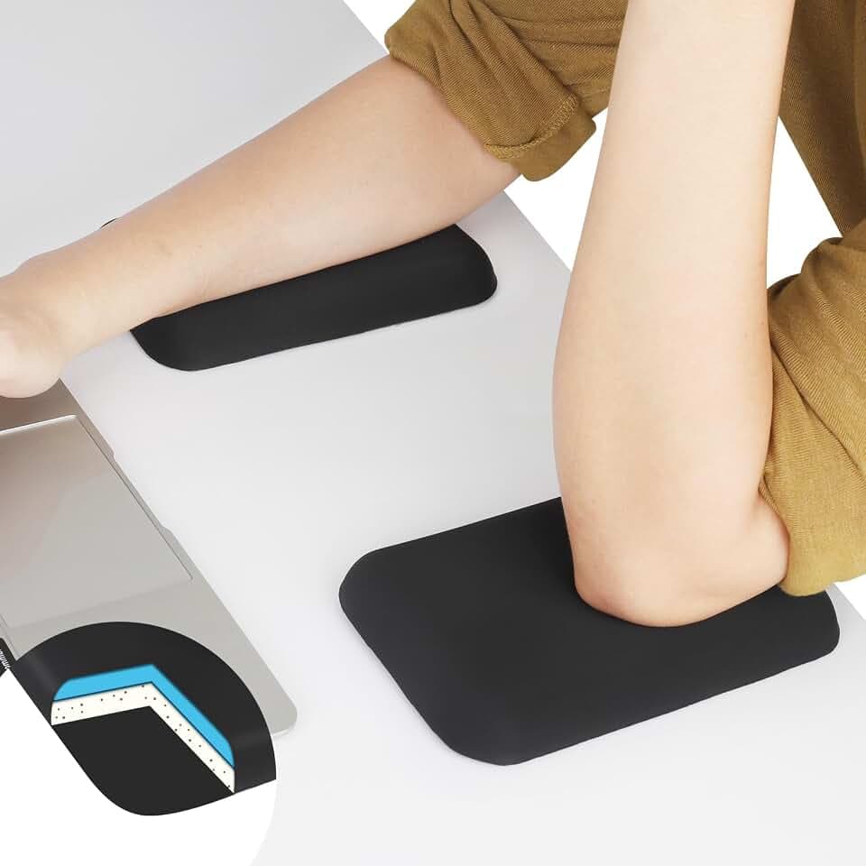 Leolee Elbow Rest Pads for Desk, Gel Ergonomic Wrist Rest Arm Rest Pads