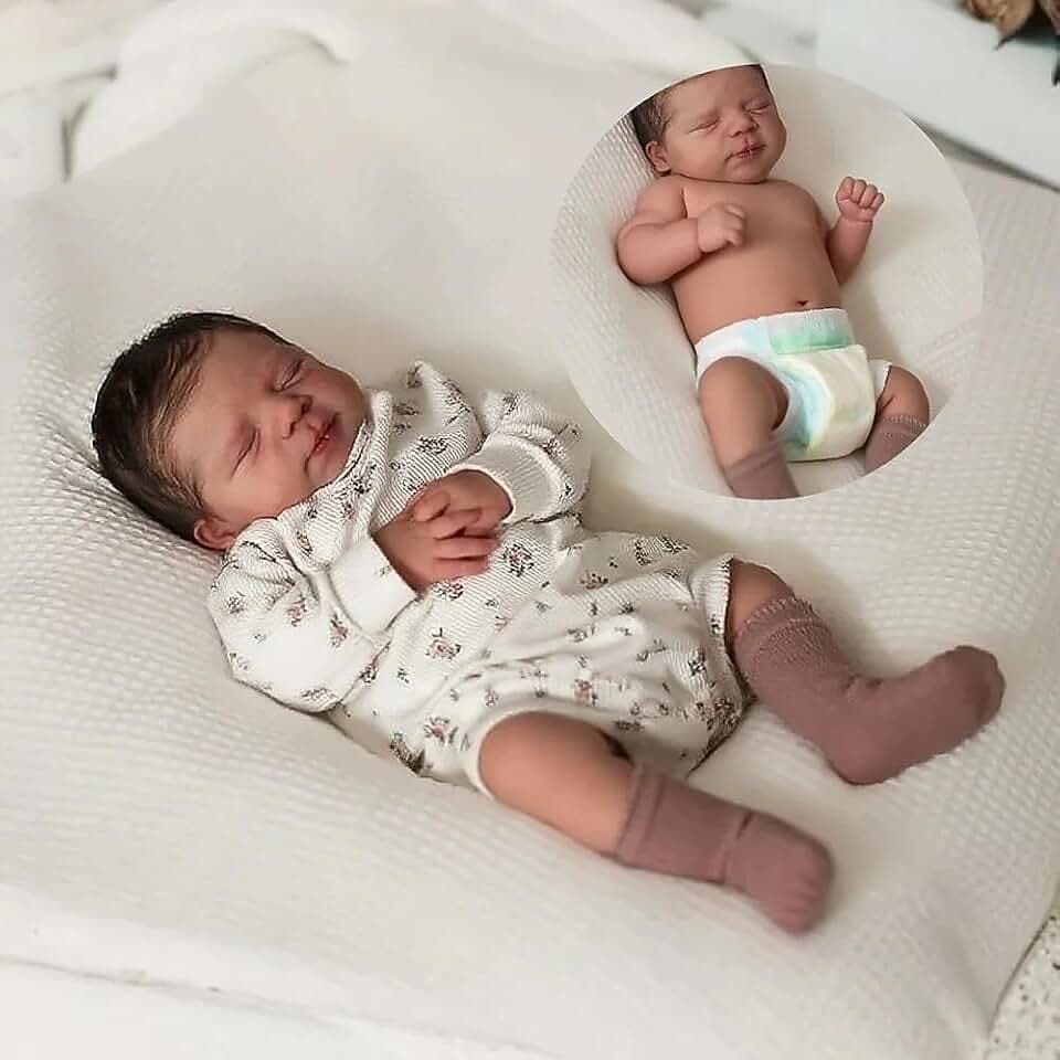 Anano Realistische Silikon Reborn Puppe Mädchen 45cm Babypuppe Lebensechte Vollsilikon Baby Mit Wasserfestem, Fühlt Sich An Wie EIN Echtes Baby – Für Kinder Ab 3 Jahren
