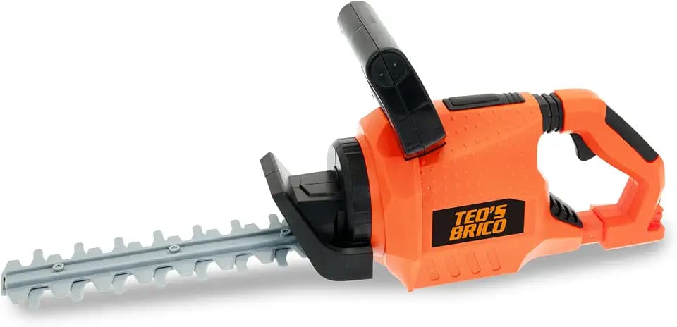 Teorema Giocattoli - Heckenschere für Kinder, batteriebetriebene Heckenschere mit Licht und Geräuschen, inklusive Schutzvisier für EIN perfektes Garten-Set für Kinder