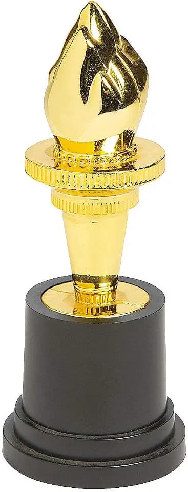 Gold Torch Award Trophy (Set of 12) Games Supplies