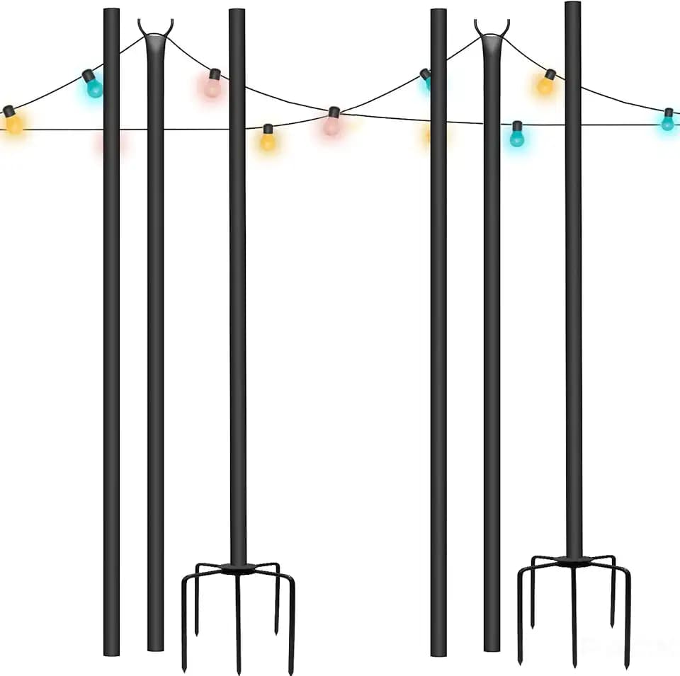 LumaBase Metal Festoon Poles, 96" - Set of 2