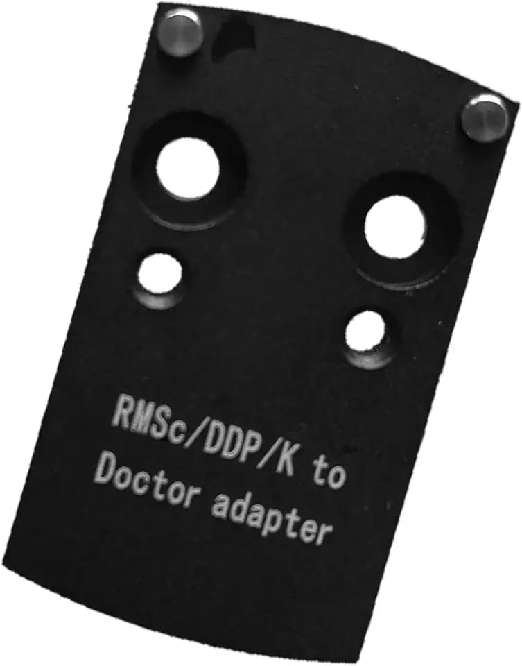 K/RMSc/DDP to Doctor Adaptor Mounting Plate for Romeo Zero,Romeo 1,Holosun 407k/507k/EPS Carry,JPoint,Riton X3 Tactix MPRD/MPRD2 Footprint to Accept red dot Such as Doctor/Vortex Venom/Burris Fastfire