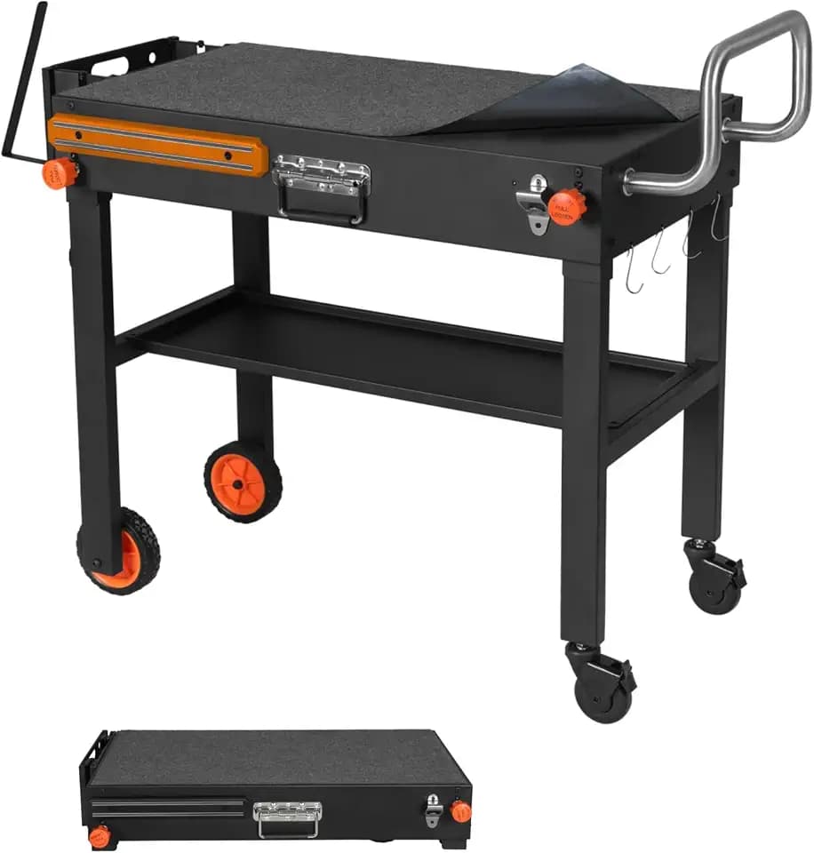 Grill Table for Blackstone Griddle 22 and 17 Inch, Grill Carts Outdoor with Wheels, Heavy-Duty Grill Stand, Foldable Quickly Blackstone Stand Suitable for Travel/Camping and Outdoor Meals