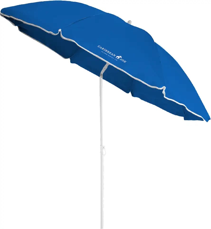 Caribbean Joe Beach Sun Umbrella, Portable, UV Protection, Great for Outdoor, Shoulder Carry Bag, Full 6 ft Arc