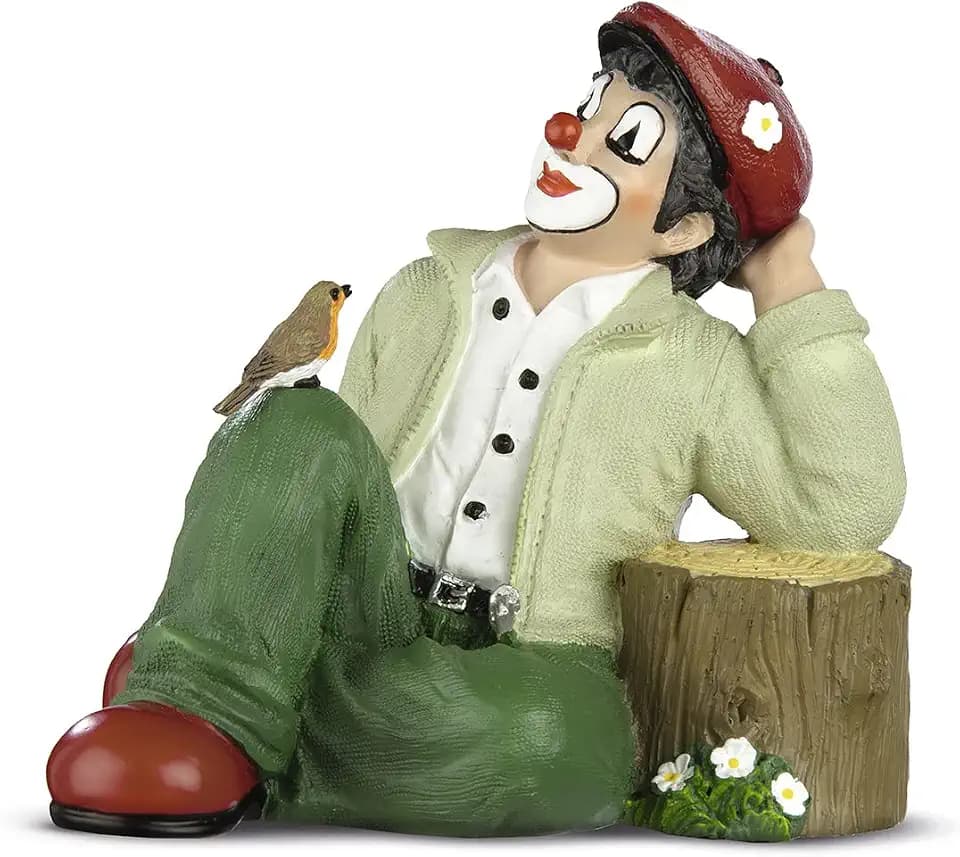 GILDE Gildeclown Figur Eine kleine Auszeit - Dekofigur und Sammlerstück handgefertigt - Lieferung im Geschenkkarton - Mehrfarbig Höhe 10 cm