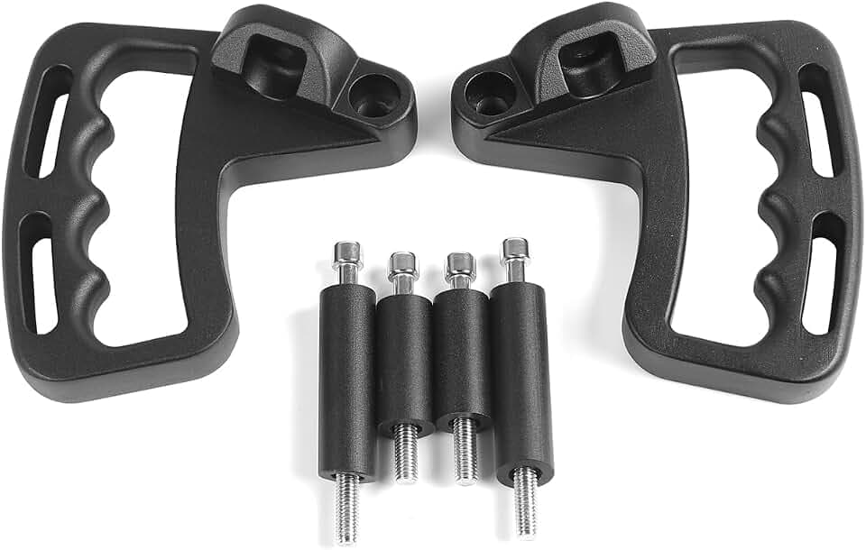 Voodonala JK Front Grab Handle, Aluminum Alloy Top Grab Bar Fit for Jeep Wrangler JK JKU Sports Freedom Sahara Rubicon Unlimited 2Door 4Door 2007-2017