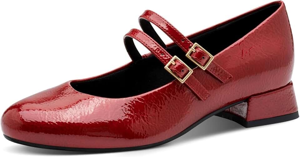 Marco Tozzi Damen Pumps mit Riemen Kleiner Absatz