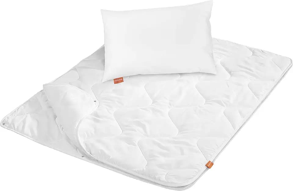 sleepling Kinderbettdecke 100x135 cm und Kissen 40x60 cm, 4-Jahreszeiten