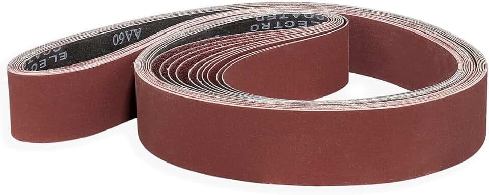 Schleifband 50X2000mm- 10 Stück Bandschleifer Schleifbänder, je 2 X Korn 60/80/120/240/400 Schleifband-Set, zum Schleifen, Feilen, Schärfen und Entrosten, Am besten für Holz