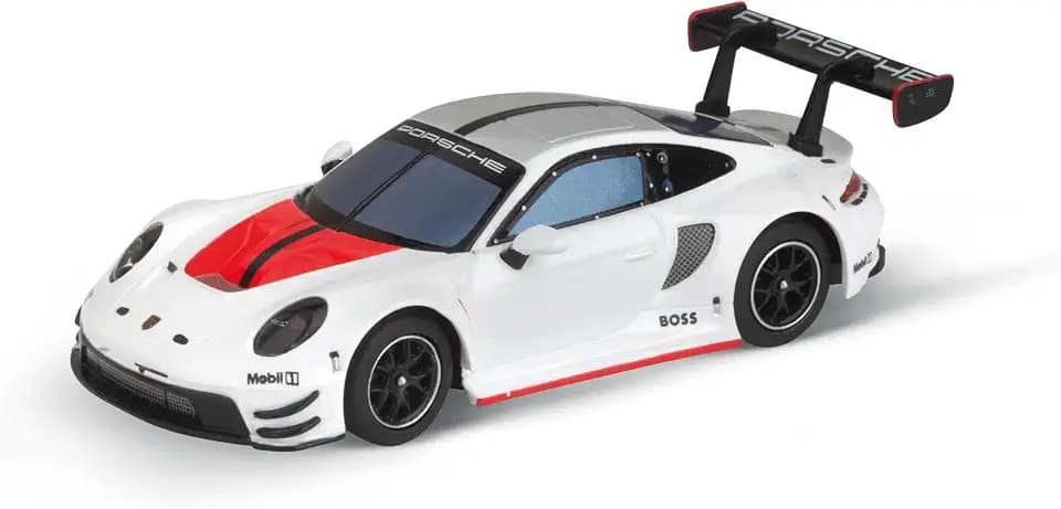 Carrera Hybrid, Porsche 911 GT3 R Rexy, Maßstab 1:50, Front- und Rücklichter, Bis zu 30 Minuten Rennaction, USB-C-Aufladung in 20 Minuten, Mobile App-Steuerung für maximales Fahrvergnügen