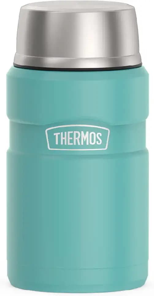 THERMOS Stainless King Food Jar with Bowl, 24oz, Matte Teal