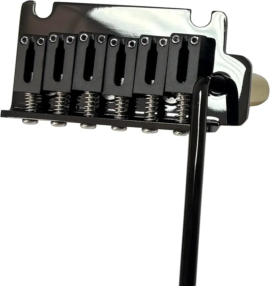 10.5mm Electric Guitar Bridge Vacuum Black 2 Point tremolo bridge Brass Block Stainless Steel Saddles Plate Electric Guitar Bridge 6 String Start Stratocaster