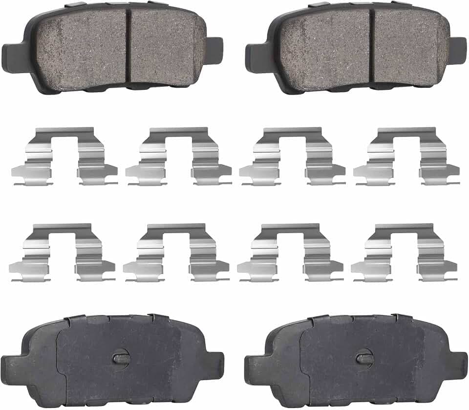 Rear Ceramic Brake Pads Set Fit for Nissan Altima 02-06 09-19 Juke 11-17 Pathfinder 2013-2020 Sentra 2013-2019 Infiniti EX35 2010-2012 Infiniti EX37/FX37/JX35/FX3/ Q50/QX60/Q70-4PCS
