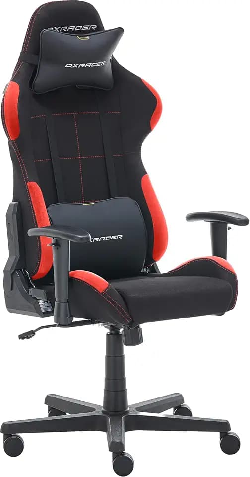 DXRacer 1.2 FD01 /NR -NEW- Gaming-/ Büro-/ Schreibtischstuhl, mit Wippfunktion Gaming Stuhl Höhenverstellbarer Drehstuhl PC Stuhl Ergonomischer Chefsessel, schwarz-rot
