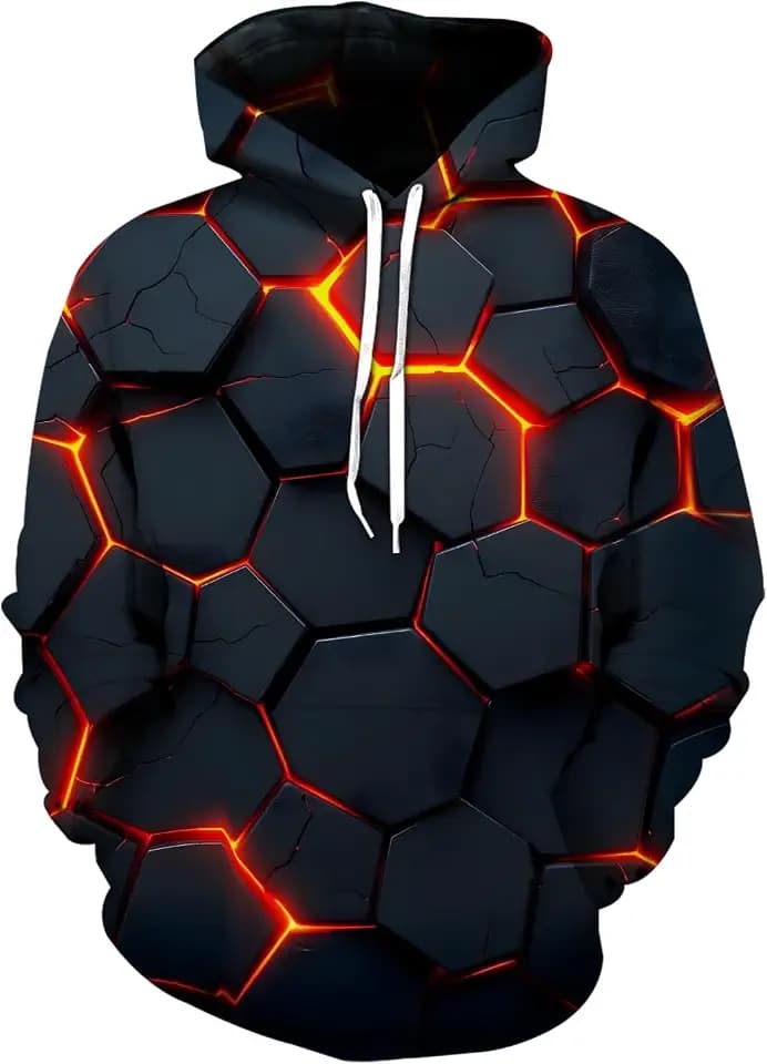 Graphic Hoodies for Men Funny Novelty Pullover Sweatshirt Xmas Gifts Anime